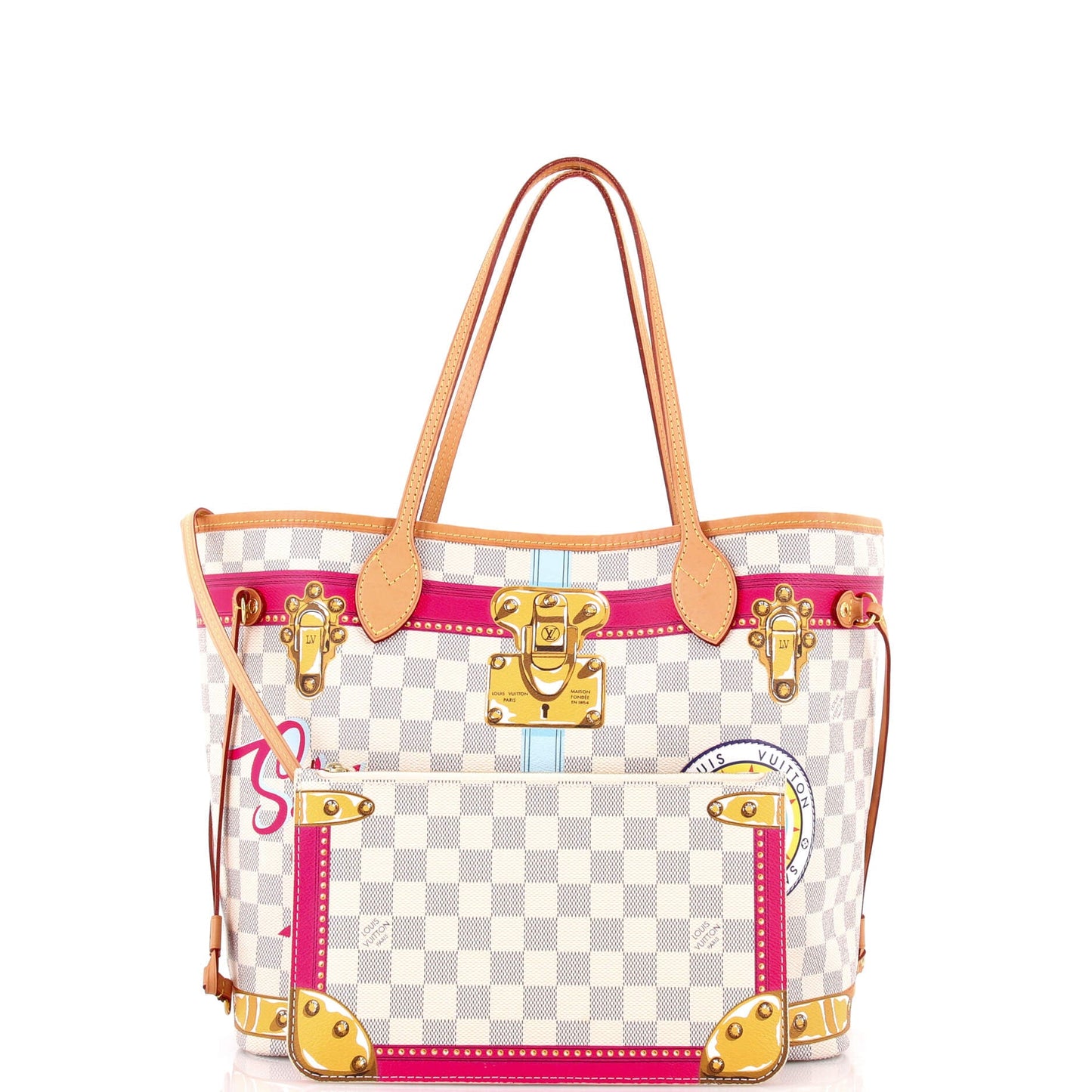 Neverfull NM Tote Limited Edition Damier Summer Trunks MM