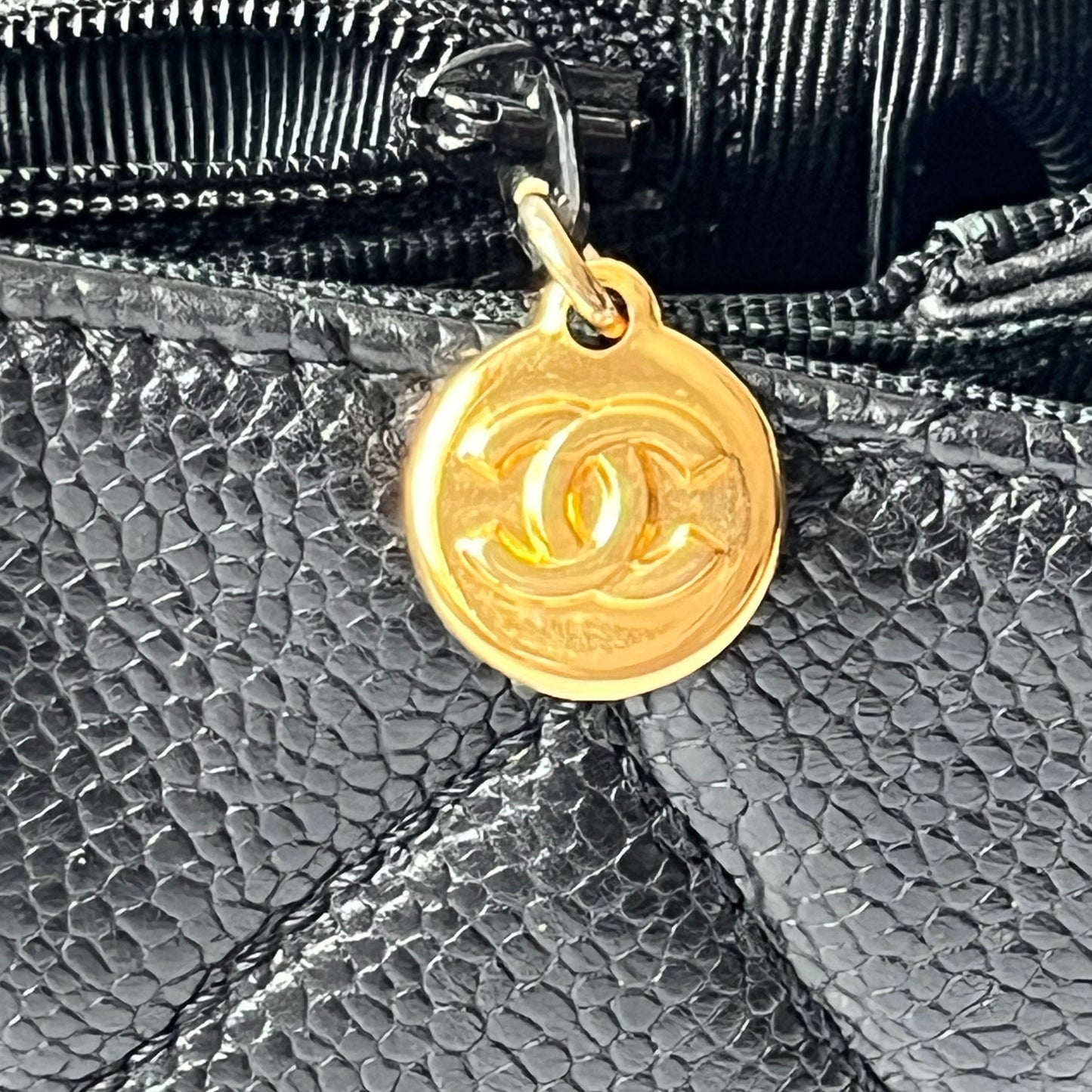 Chanel Vintage Duma Backpack Black Caviar Leather Gold Hardware, 1996-97