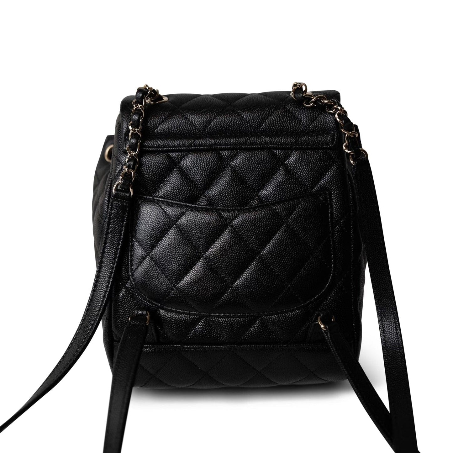24S Black Caviar Quilted Urban Spirit Backpack LGHW