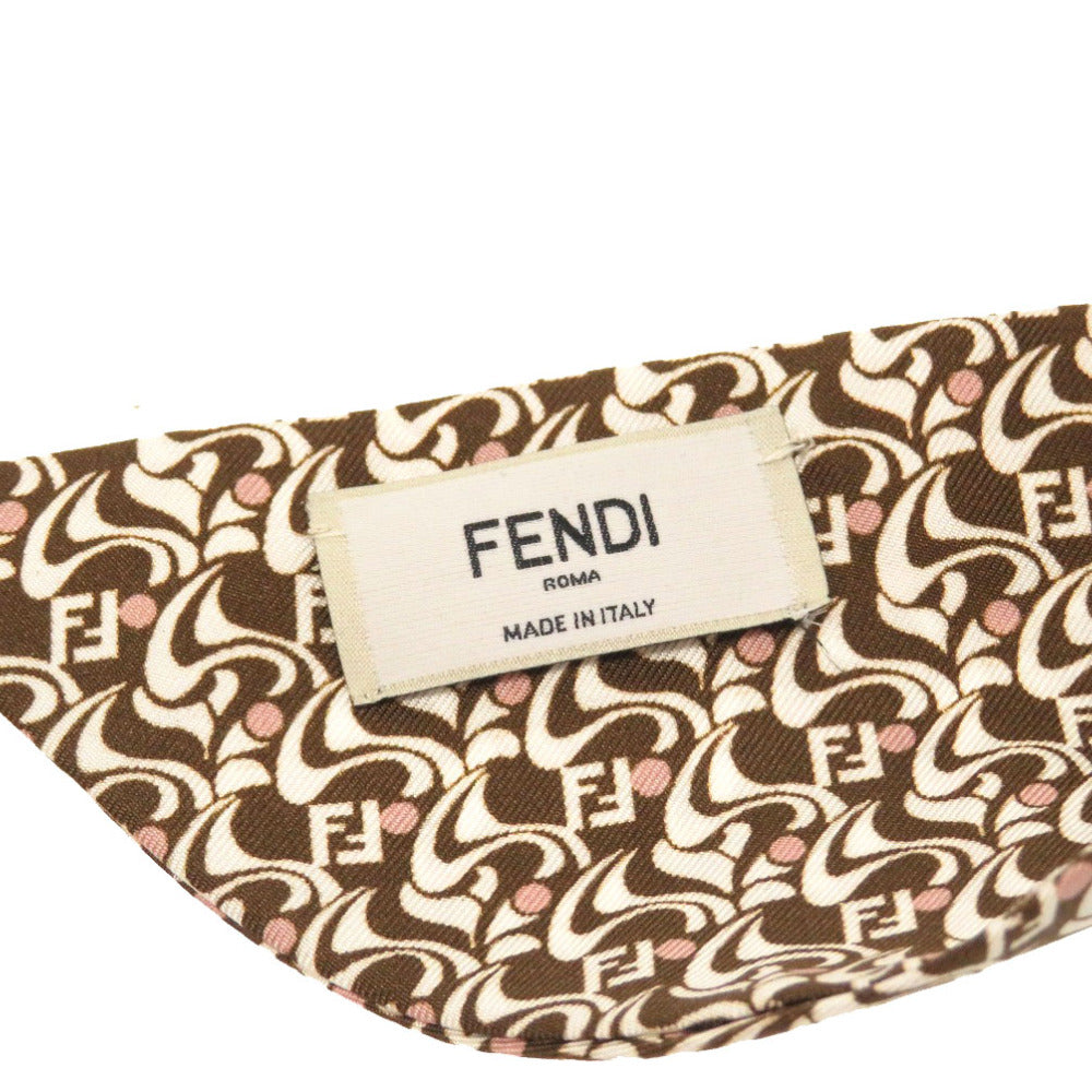 FENDI Other accessories Silk, Plastic Brown Zucca Pattern Hair Clip