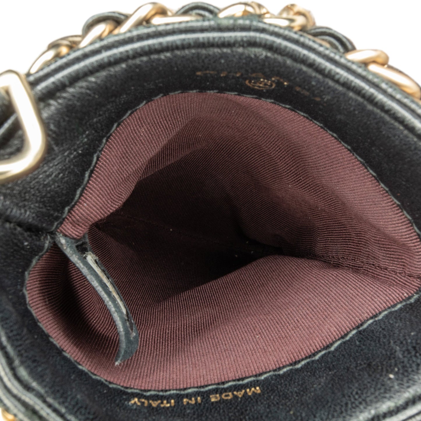 Black Chanel Lambskin Tech Me Out Clutch With Chain Crossbody Bag