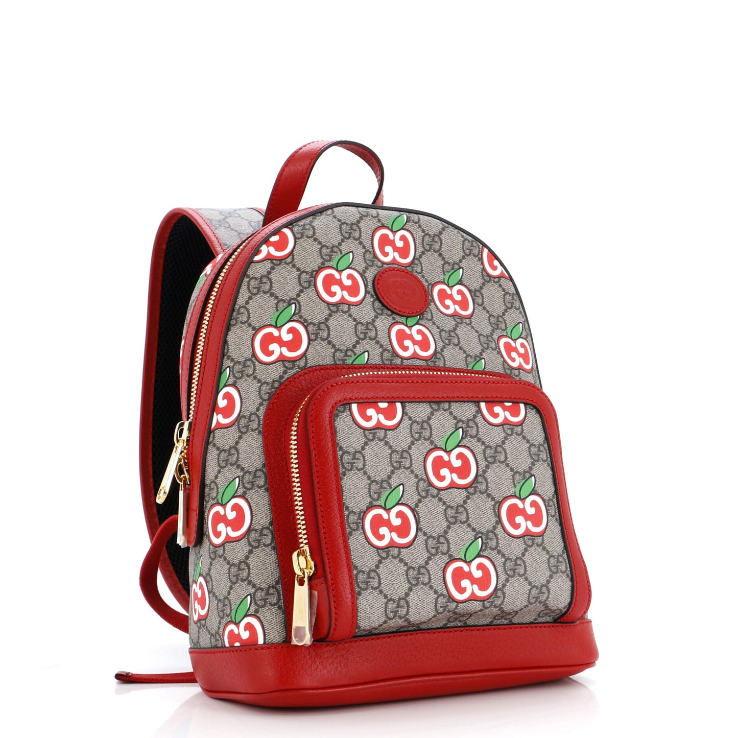 Zip Pocket Backpack Printed GG Coated Canvas Small