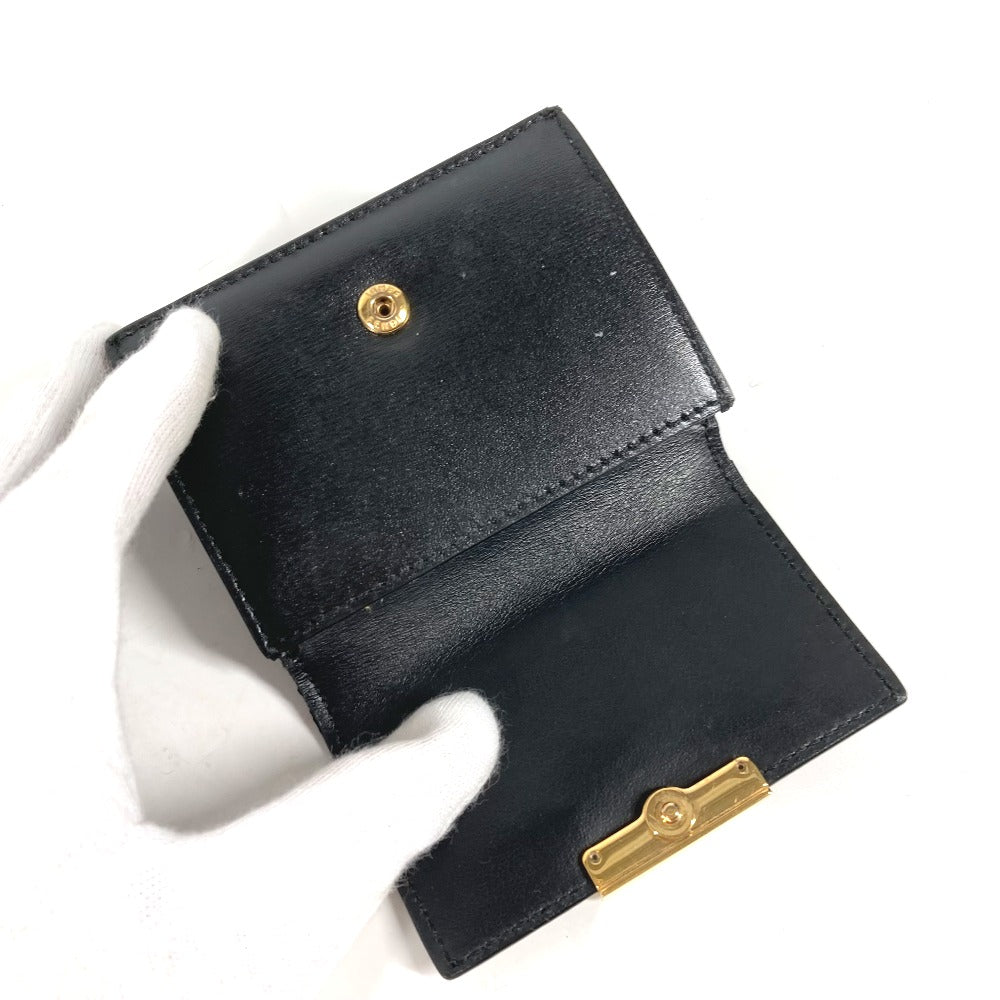 FENDI Trifold wallet 8M0395 leather black logo Women Used