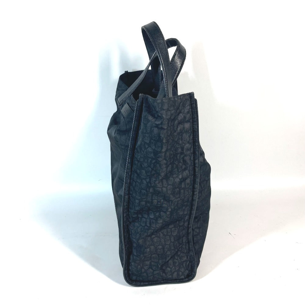 FENDI Tote Bag 7VA367 Nylon / leather black logo