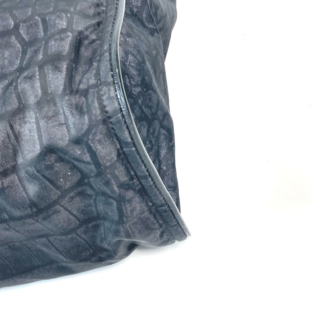 FENDI Tote Bag 7VA367 Nylon / leather black logo