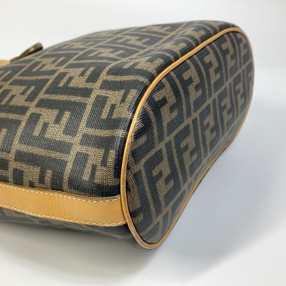 FENDI Tote Bag PVC / Leather Brown Zucca Pattern