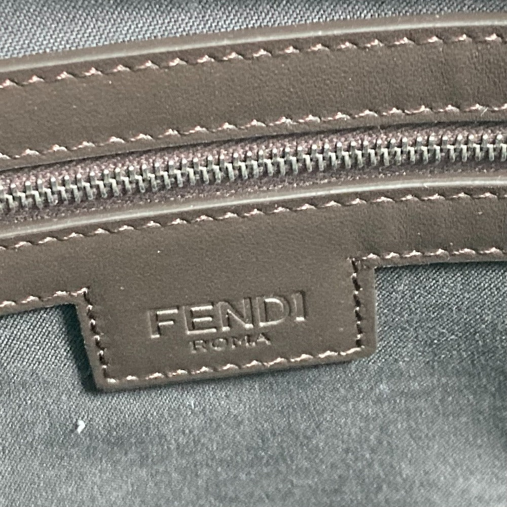 FENDI Tote Bag 7VA390 Canvas / leather Brown Crossbody Zucca Shopping Bag mens Used