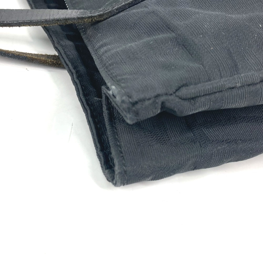 FENDI Tote Bag Nylon, Leather black vintage Zucca Women Used