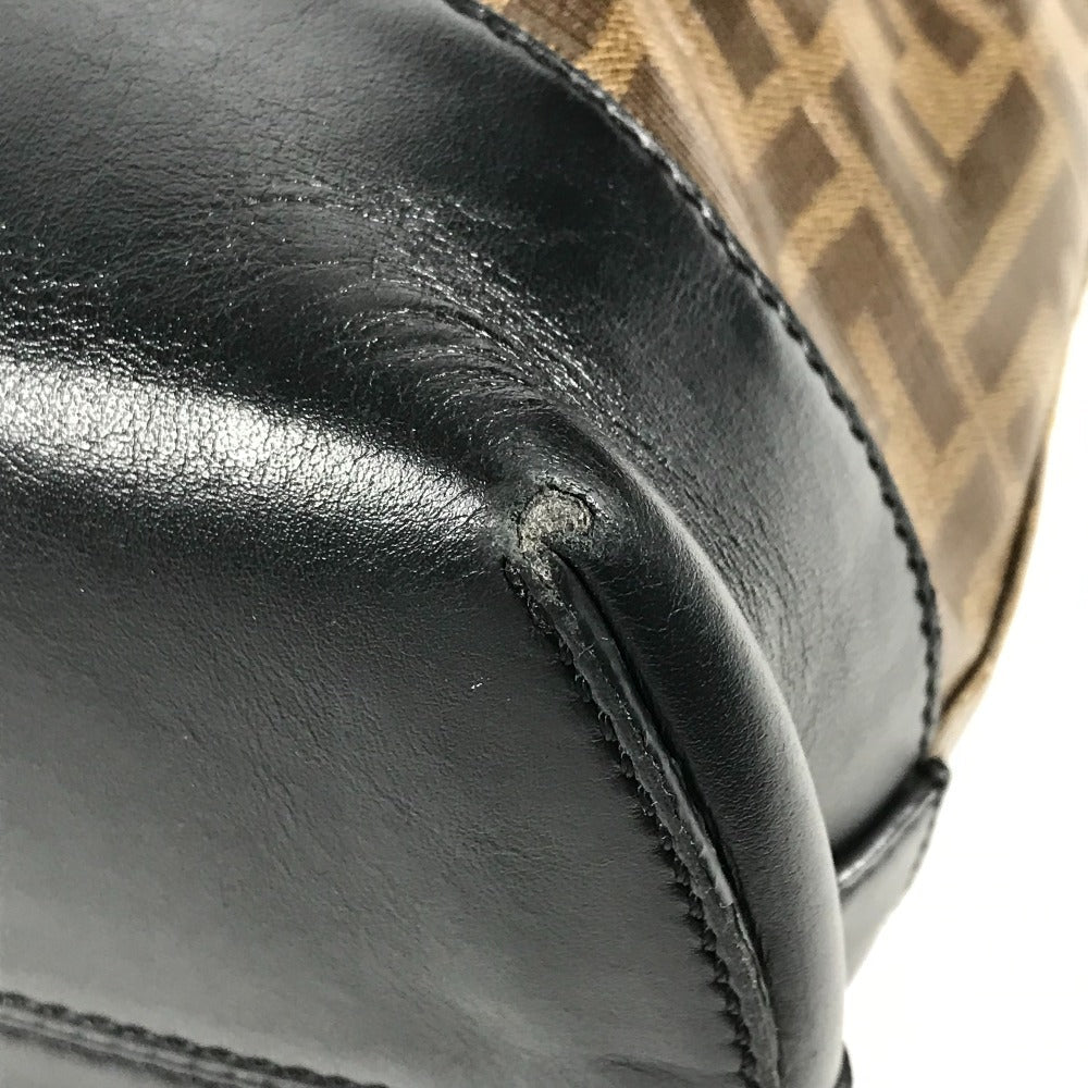 FENDI Tote Bag 8BH348 PVC, Leather Brown Zucca mens Used