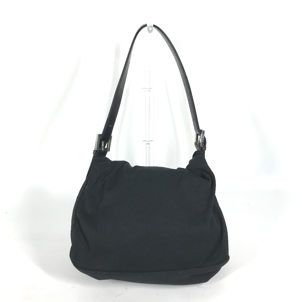 FENDI Shoulder Bag Jersey black vintage Mamma Bucket Women Used