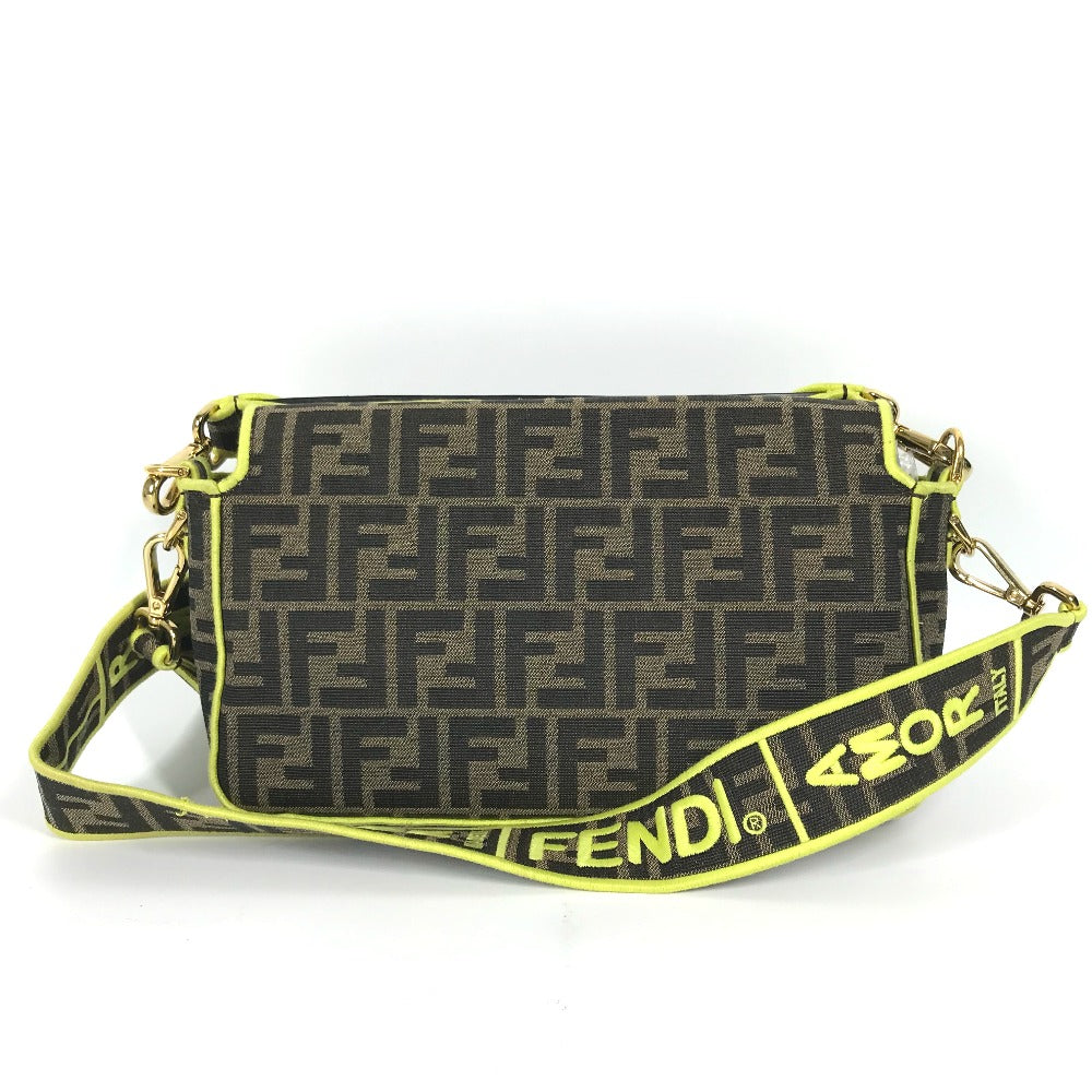 FENDI Shoulder Bag 8BR600 canvas Brown Zucca Mamma Bucket