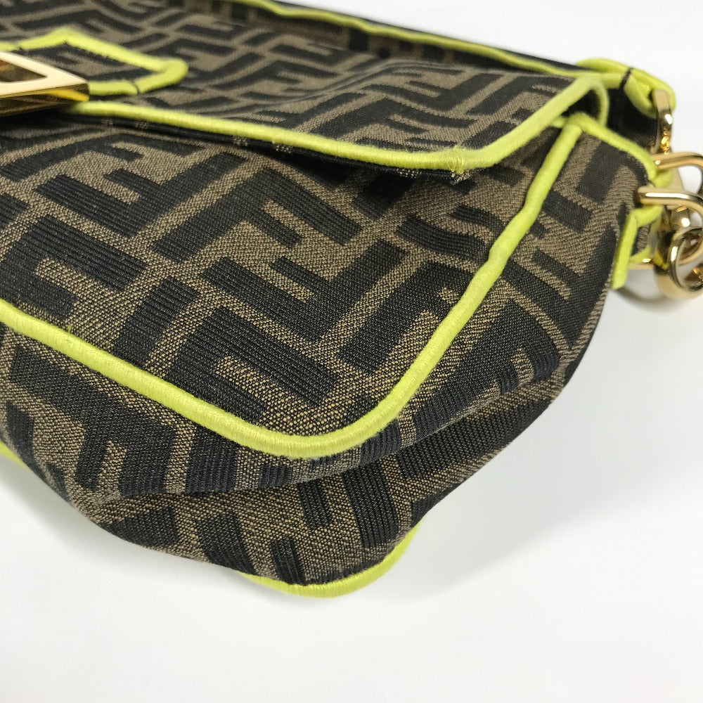 FENDI Shoulder Bag 8BR600 canvas Brown Zucca Mamma Bucket