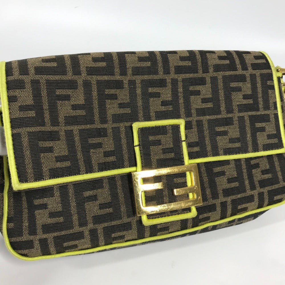 FENDI Shoulder Bag 8BR600 canvas Brown Zucca Mamma Bucket
