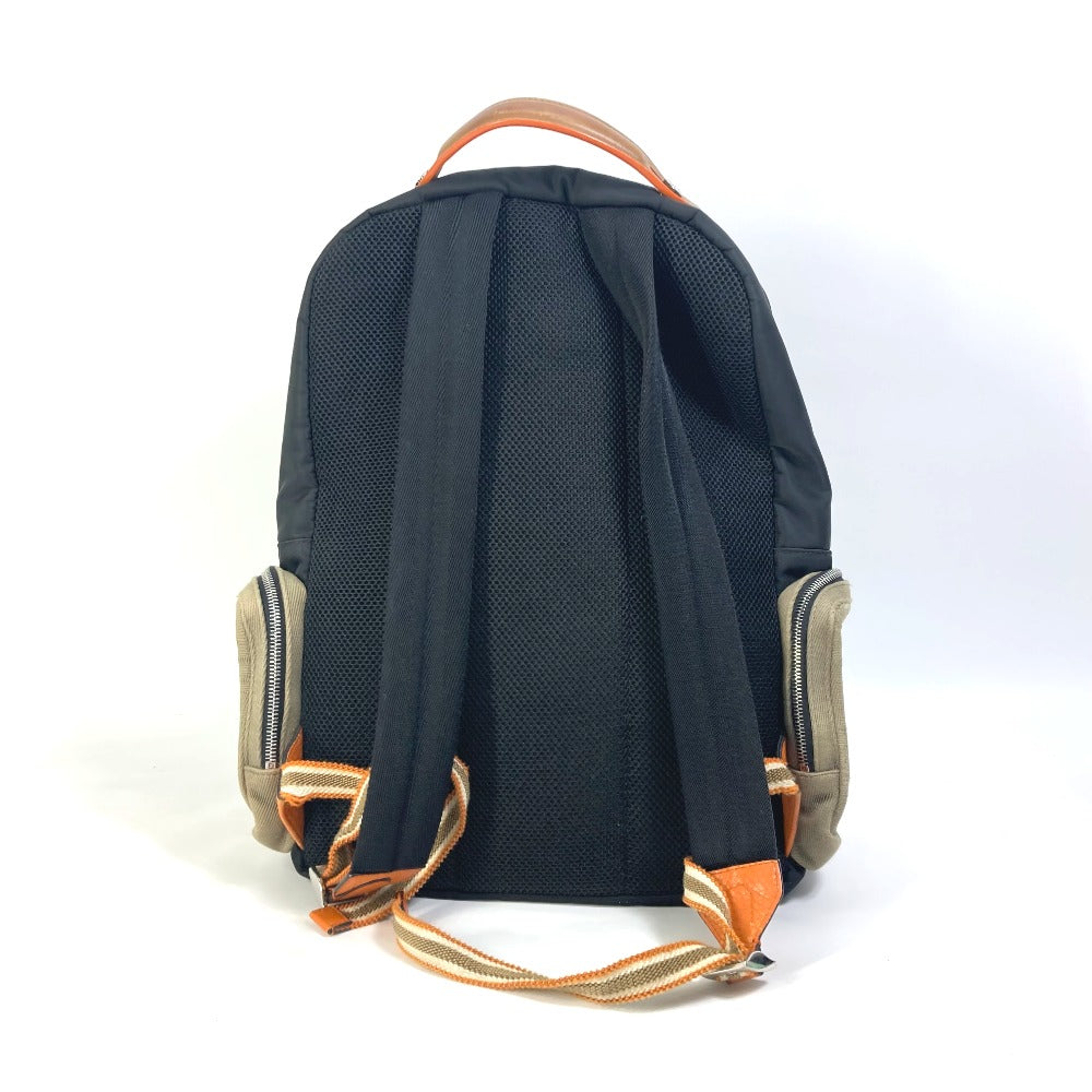 FENDI Backpack 7VZ048 Nylon / canvas black Backpack Zucca multi mens Used