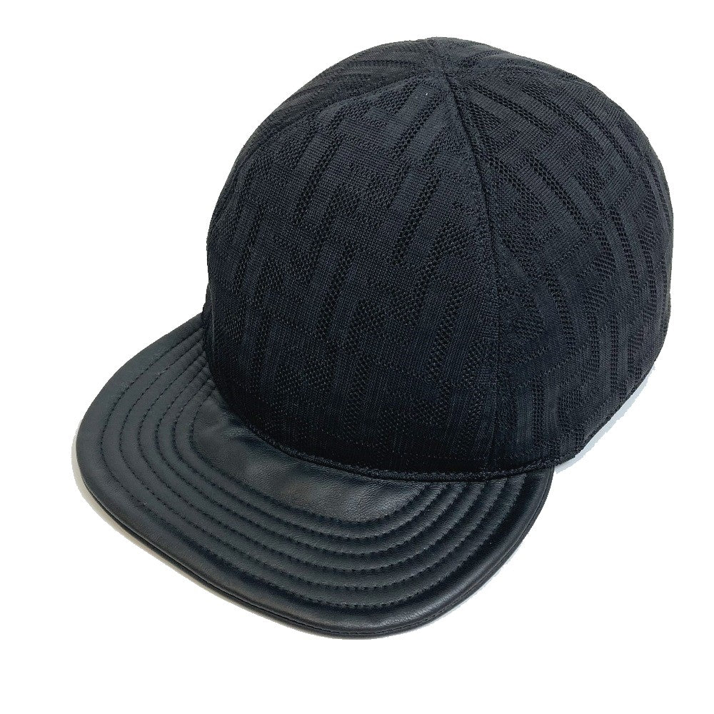 FENDI cap FZQ770 polyamide black Zucca unisex(Unisex) Used