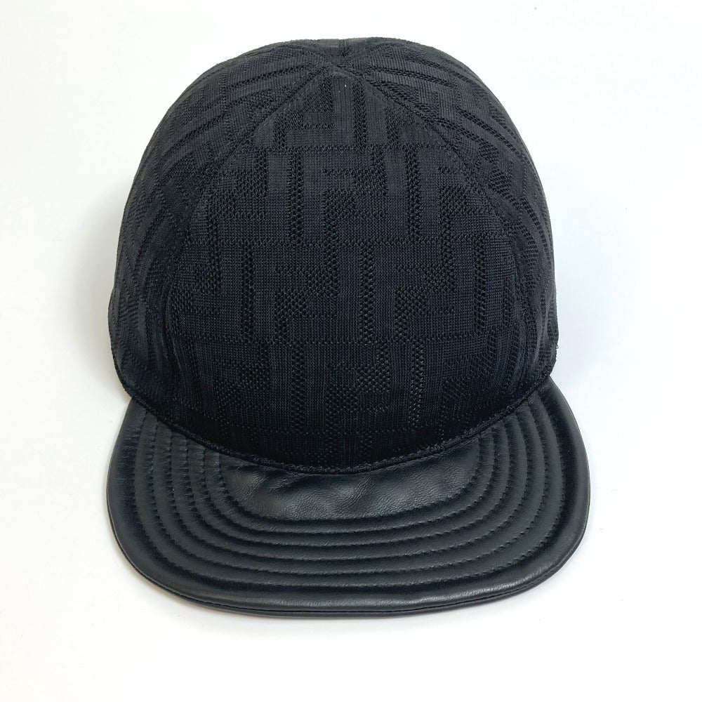 FENDI cap FZQ770 polyamide black Zucca unisex(Unisex) Used