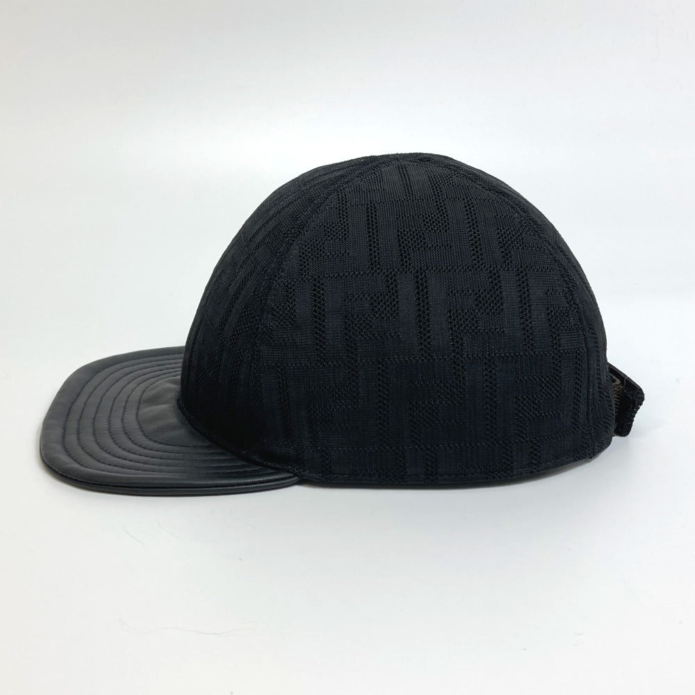FENDI cap FZQ770 polyamide black Zucca unisex(Unisex) Used