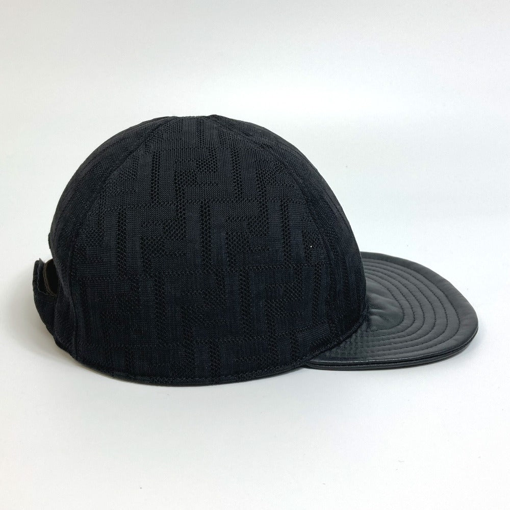 FENDI cap FZQ770 polyamide black Zucca unisex(Unisex) Used