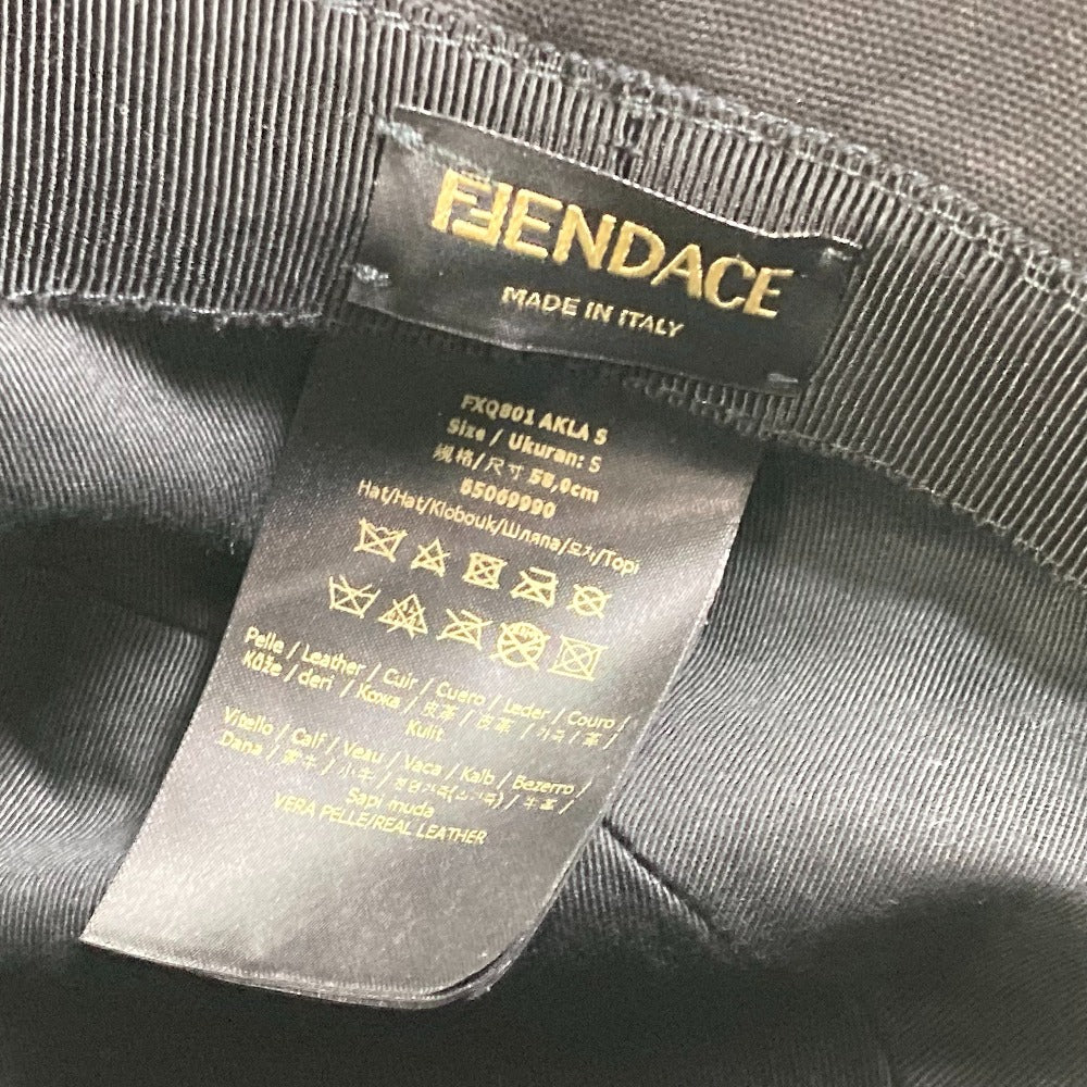 FENDI hat FXQ801 cotton black versace versace collaboration Fendace logo Women S Used