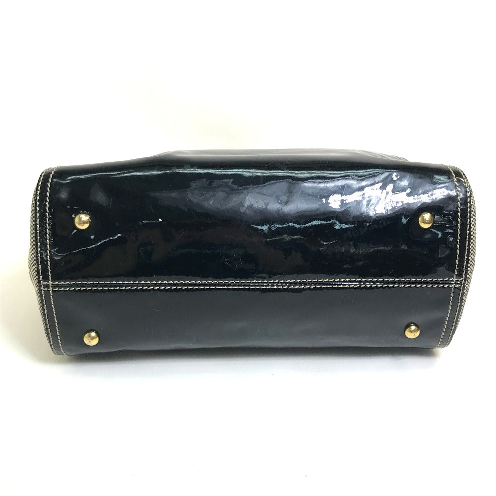 FENDI Handbag Canvas / patent leather Black type Enamel Crossbody Shoulder chameleon Women Used