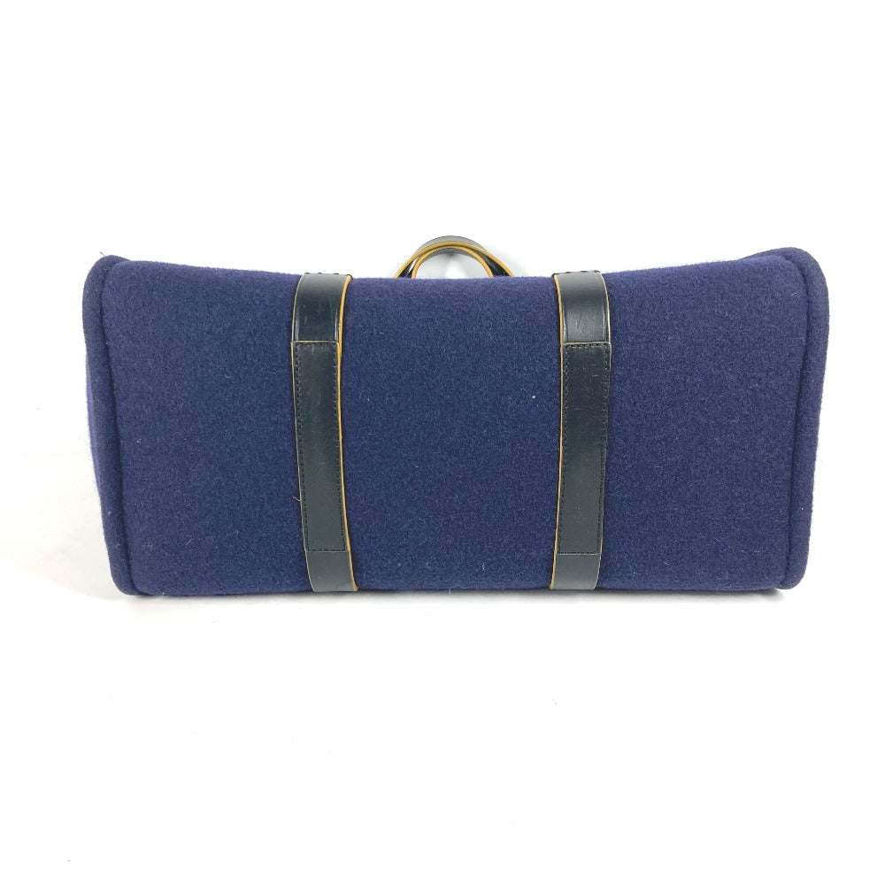 FENDI Tote Bag 7VA390 wool Navy Shoulder Tote mens Used