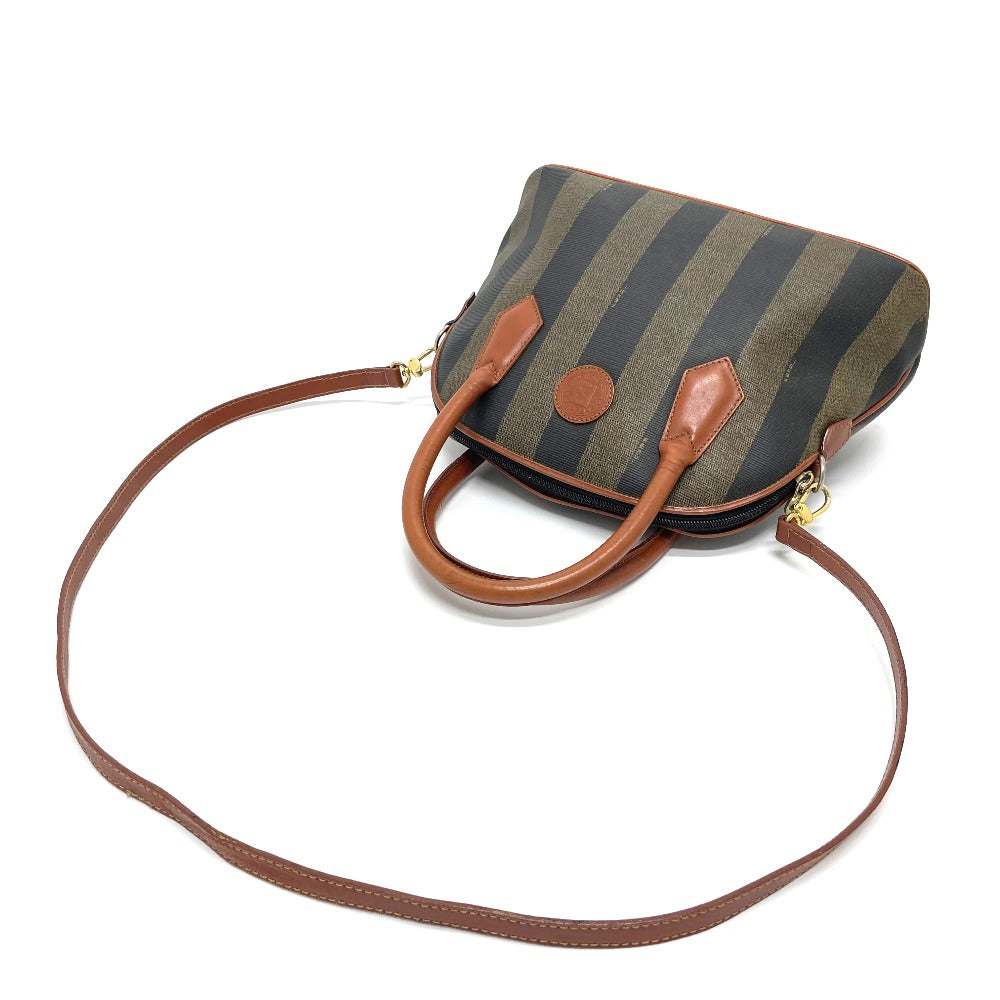 FENDI Handbag PVC / Leather Brown type Pecan Shoulder Women Used