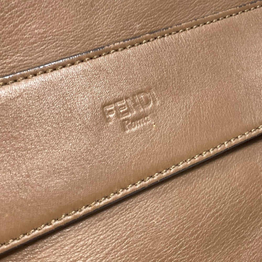 FENDI Handbag 8BN251 Leather/Canvas, Suede Brown Pecan Women Used
