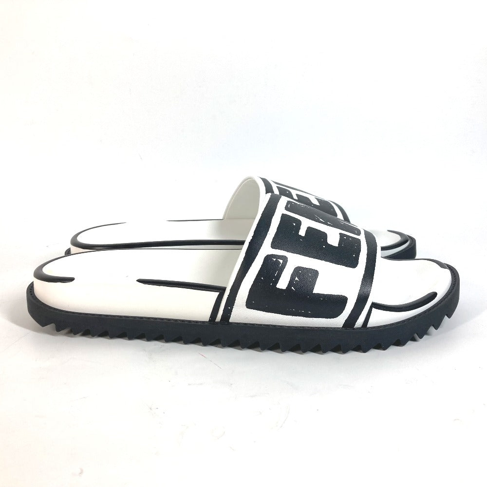FENDI Sandals 7X1176 Leather, Rubber white Joshua Vides Collaboration logo mens 7 Used