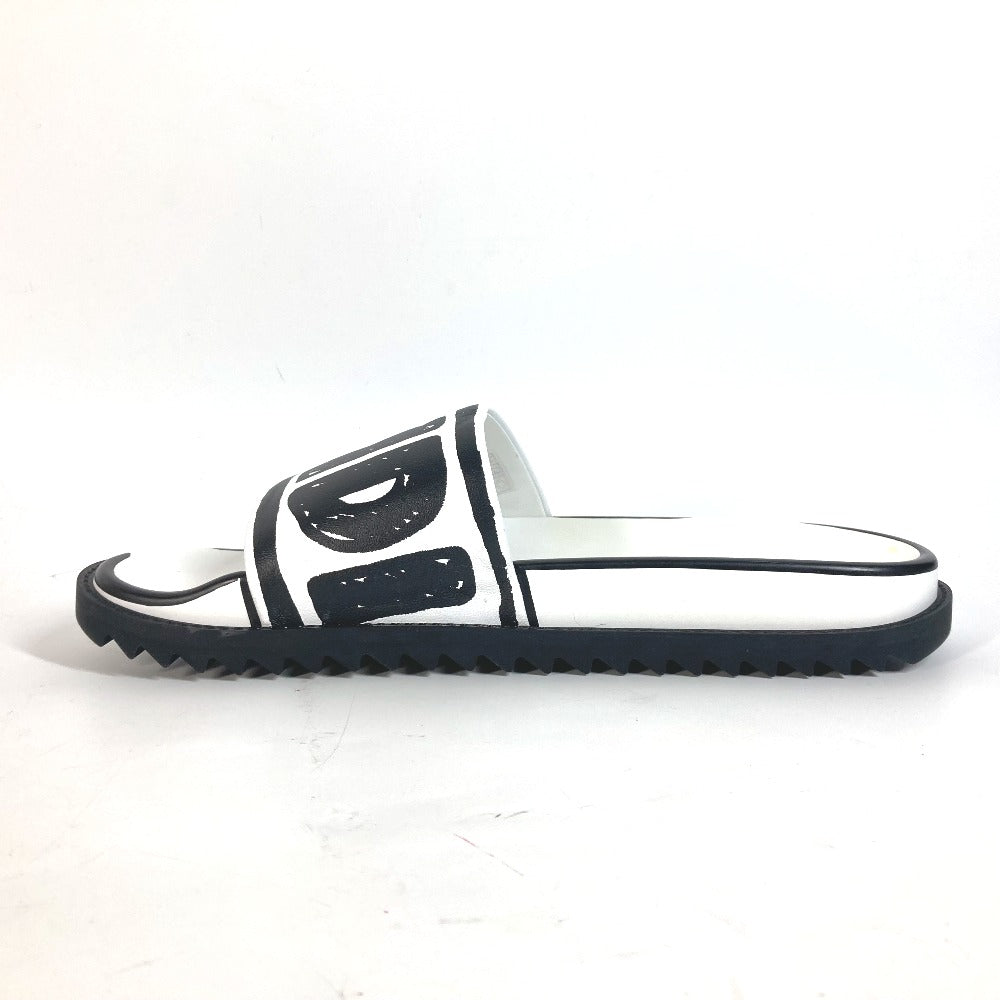 FENDI Sandals 7X1176 Leather, Rubber white Joshua Vides Collaboration logo mens 7 Used