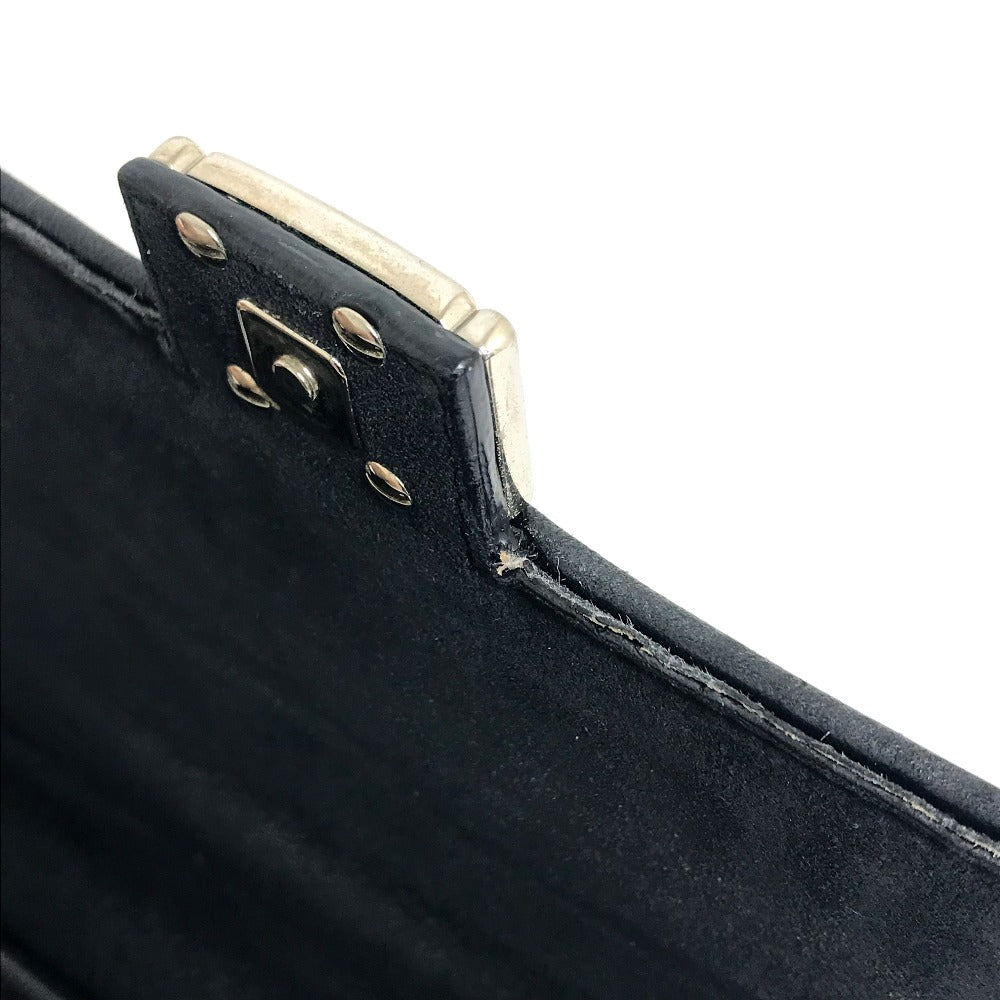 FENDI Shoulder Bag 8M0371 leather black Pochette Crossbody Double micro baguette Women Used