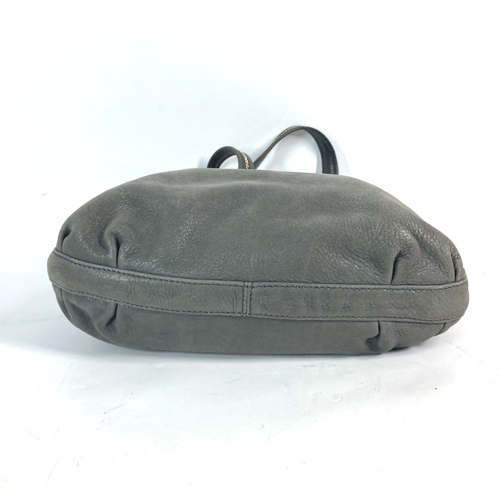FENDI Shoulder Bag 8BR650 leather gray Bag Shoulder Bag Tote Bag logo FF Women Used