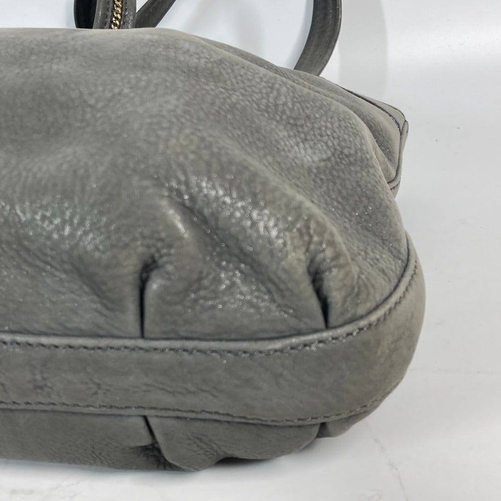 FENDI Shoulder Bag 8BR650 leather gray Bag Shoulder Bag Tote Bag logo FF Women Used