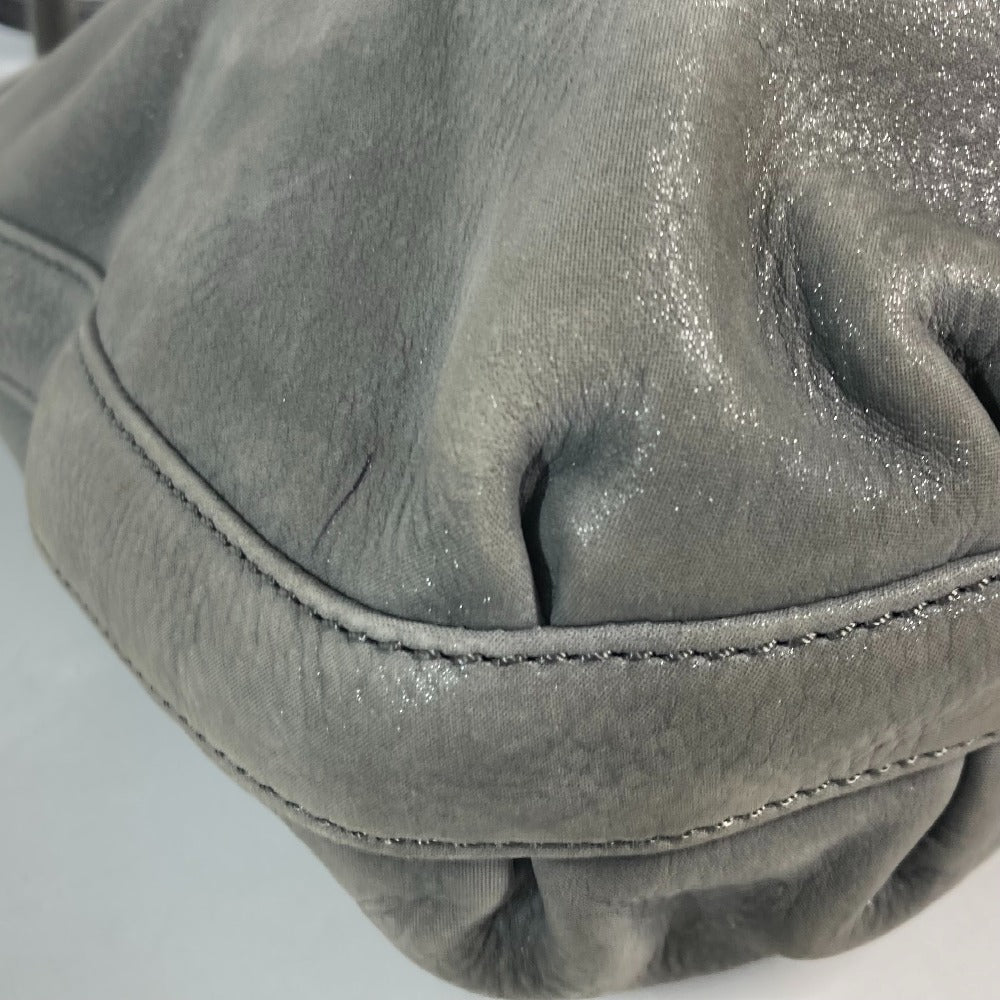 FENDI Shoulder Bag 8BR650 leather gray Bag Shoulder Bag Tote Bag logo FF Women Used