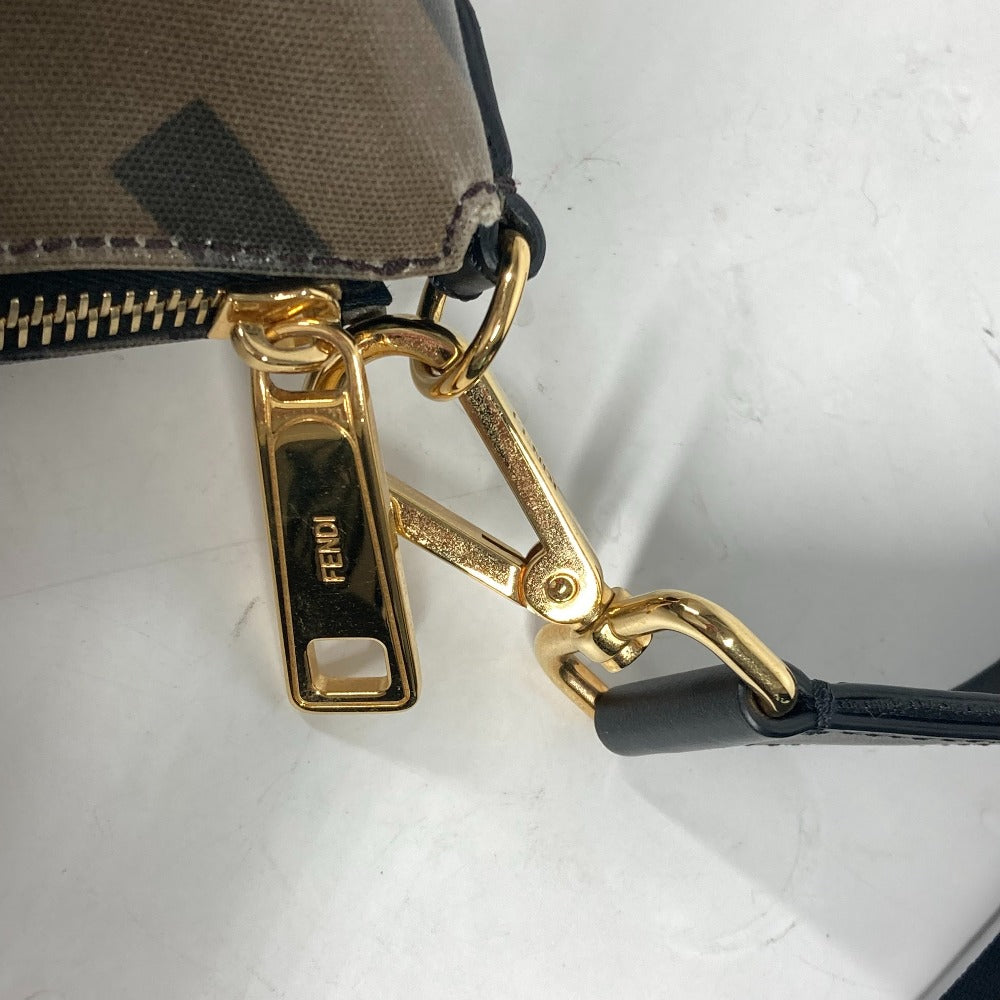 FENDI Shoulder Bag 7VA470 PVC Brown Multicolor logo Women Used