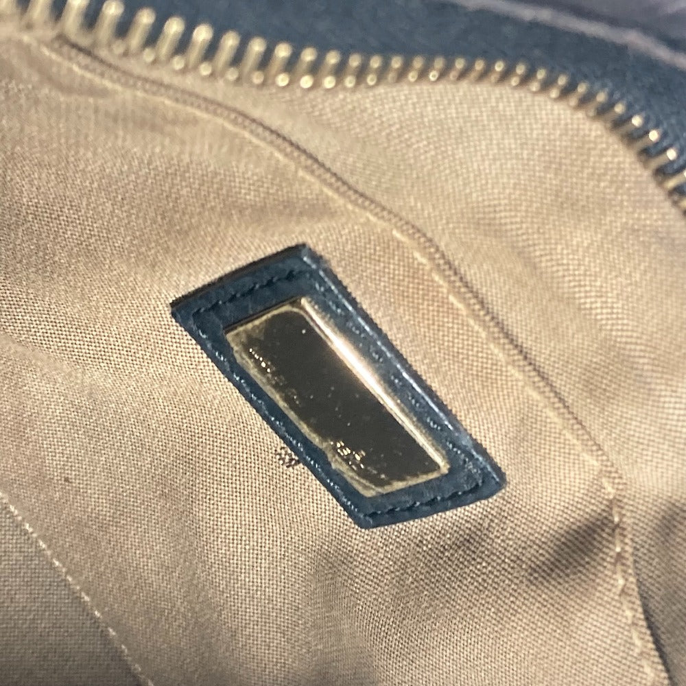 FENDI Shoulder Bag Canvas / leather gray Crossbody logo