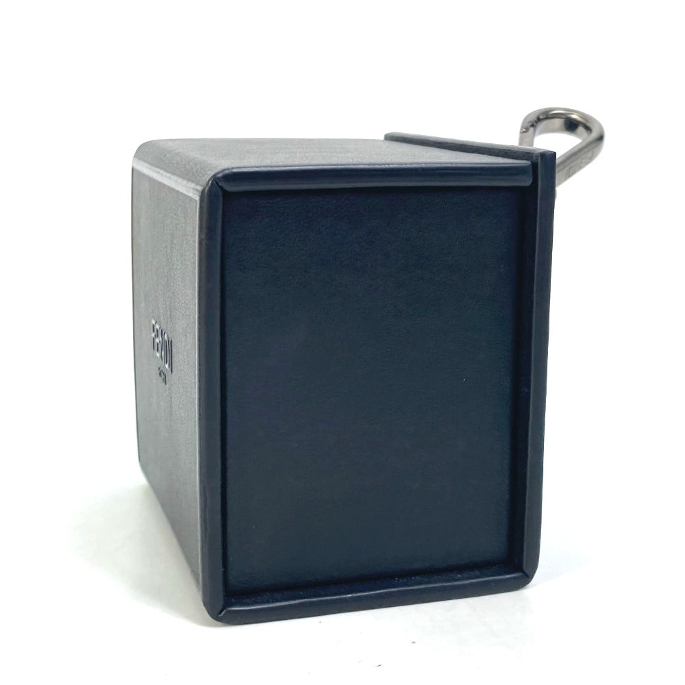 FENDI key ring 7AR894 leather black Mini box MINIBOX Women Used