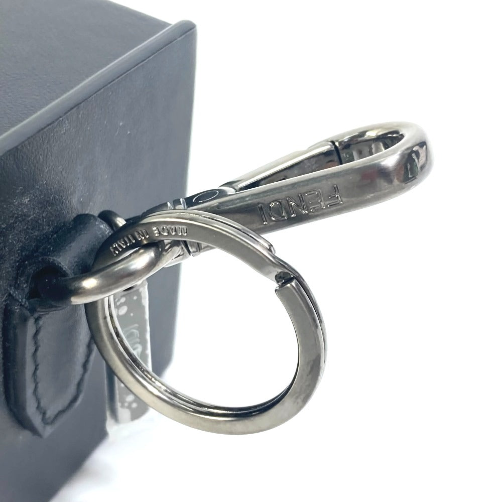 FENDI key ring 7AR894 leather black Mini box MINIBOX Women Used