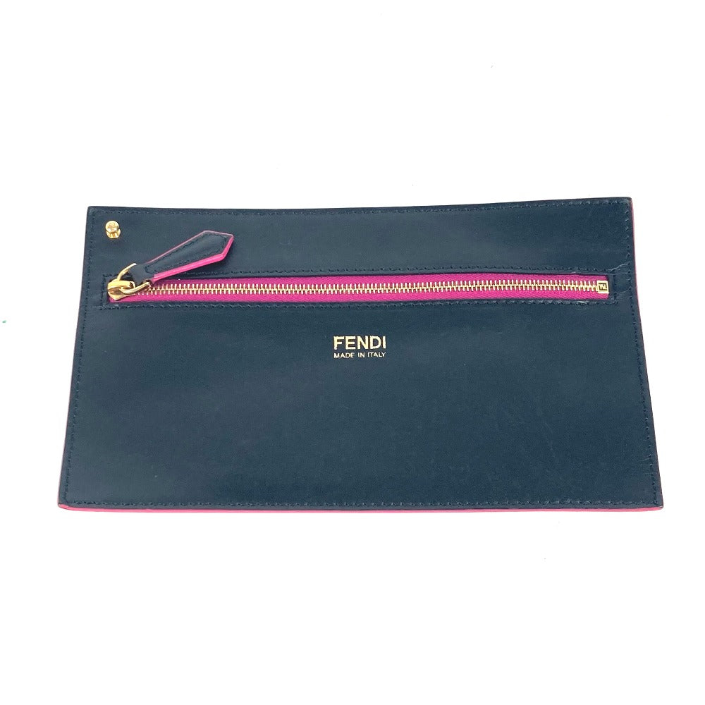 FENDI Pouch leather black By color Accessories Flat