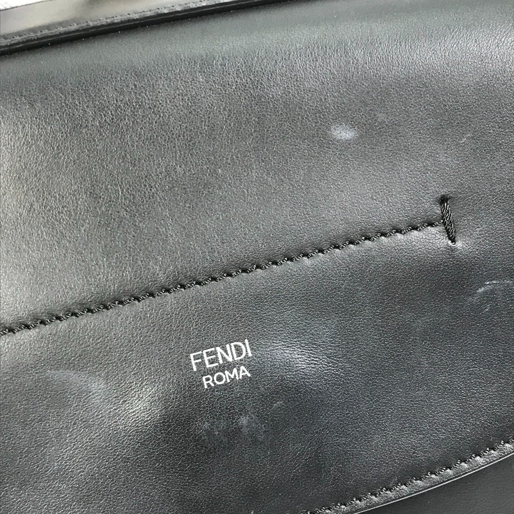 FENDI Backpack 8BZ042 leather black Bag to school Women Used