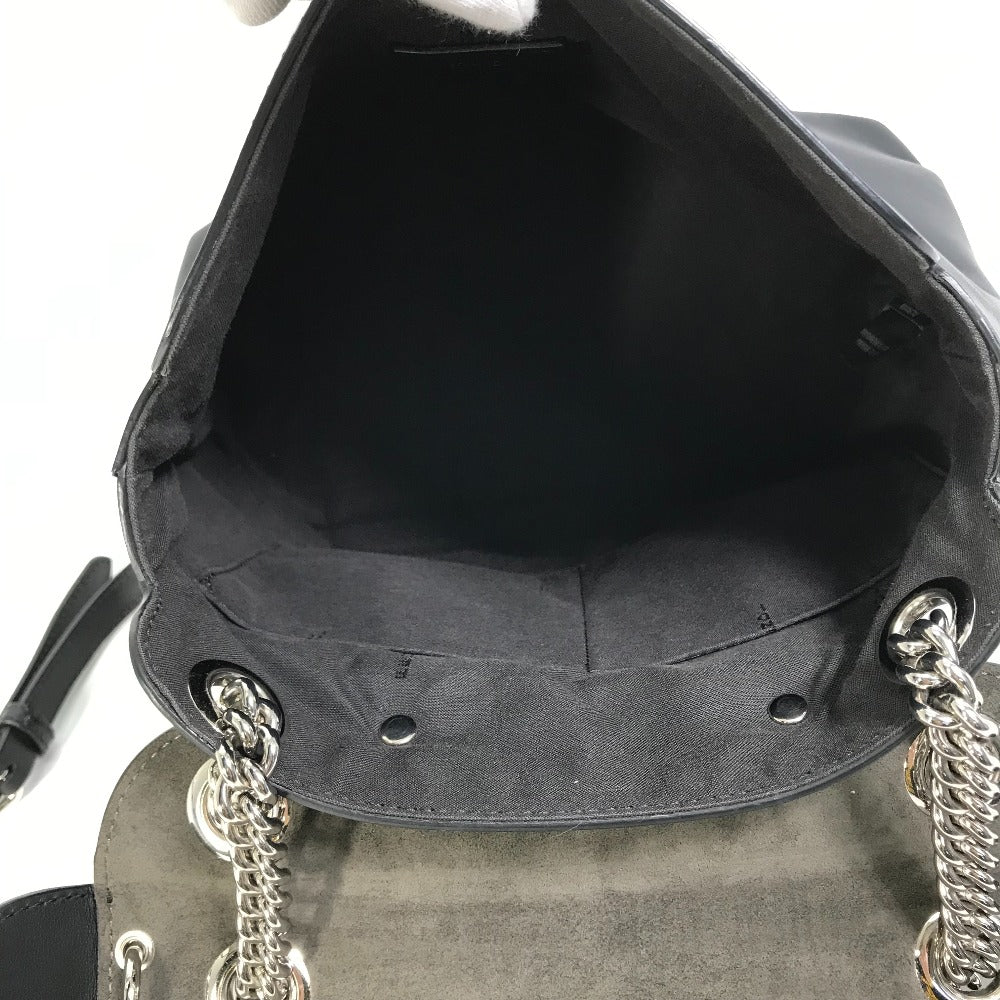 FENDI Backpack 8BZ042 leather black Bag to school Women Used