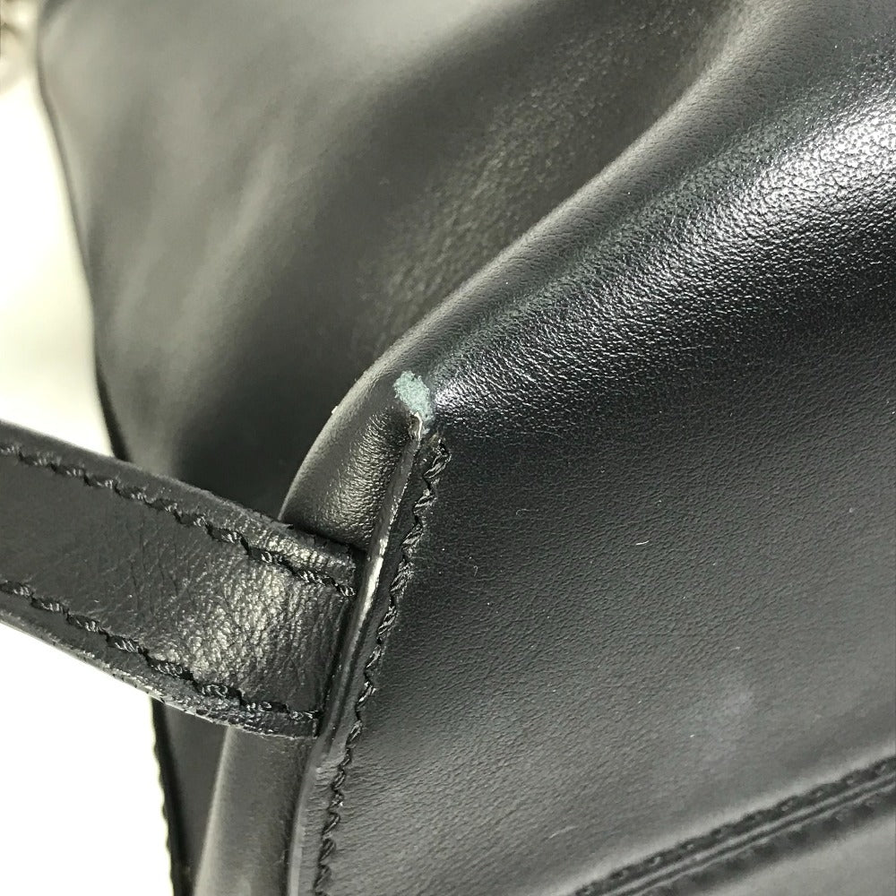 FENDI Backpack 8BZ042 leather black Bag to school Women Used