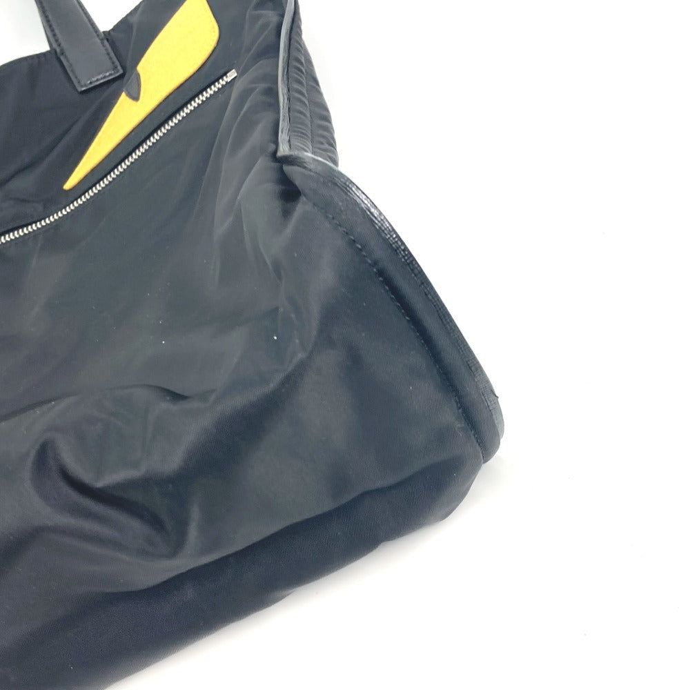 FENDI Tote Bag 7VA367 Nylon black Monster Bugs mens Used