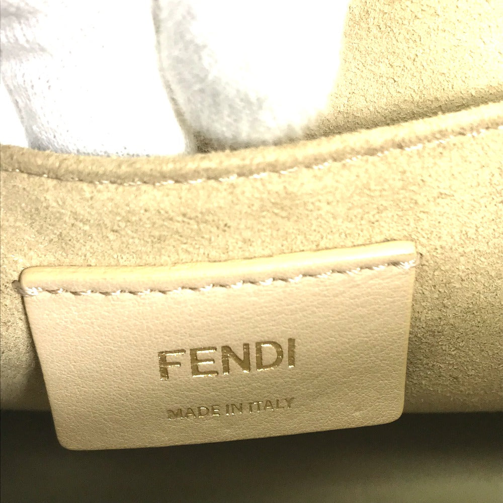 FENDI Shoulder Bag 8BT283 leather beige Multi studs Canai Women Used