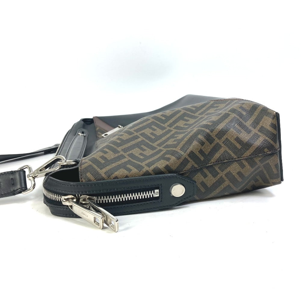 FENDI Handbag 8BH253 PVC Brown Zucca Briefcase mens Used