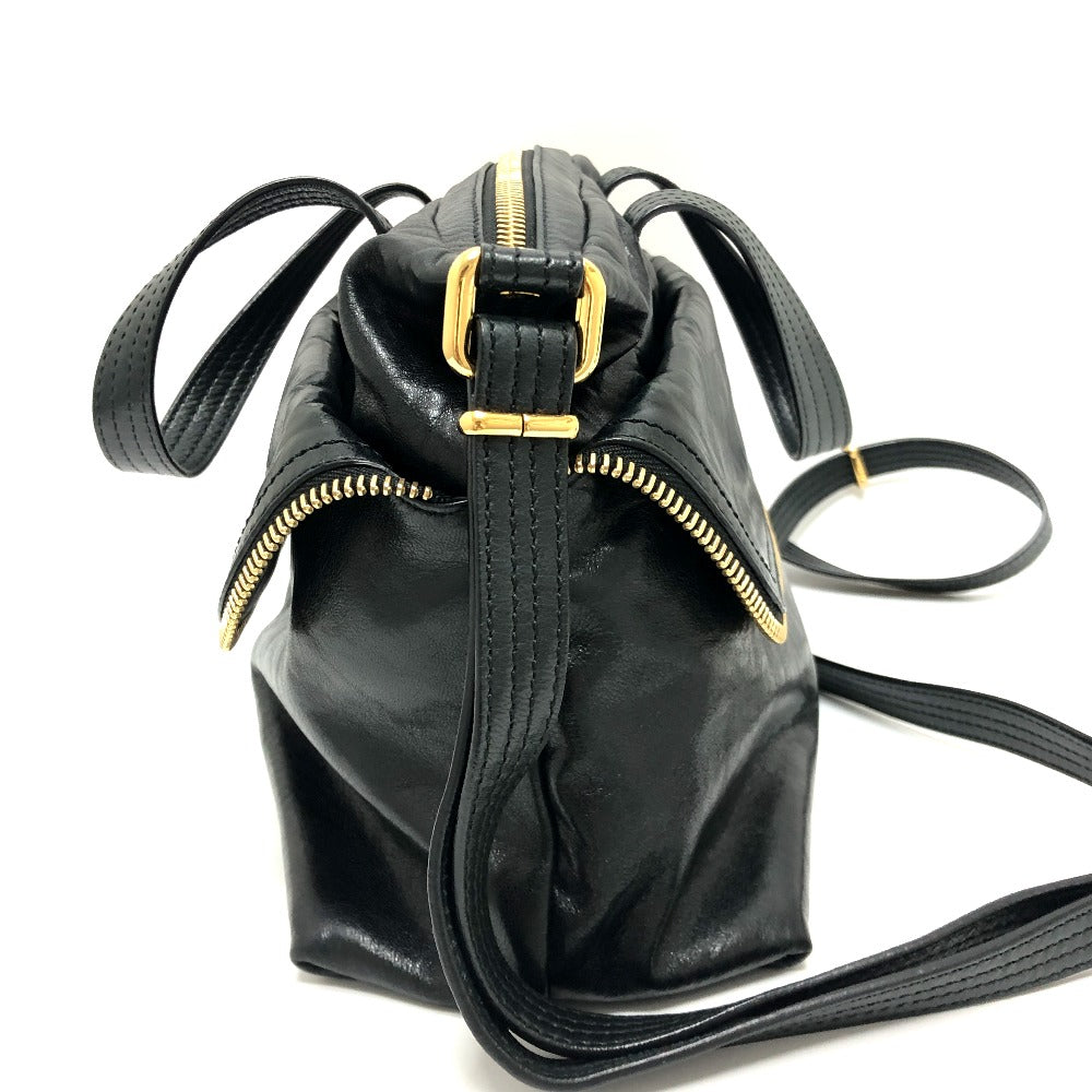 FENDI Business bag 8BT177 leather black Zip It mens Used
