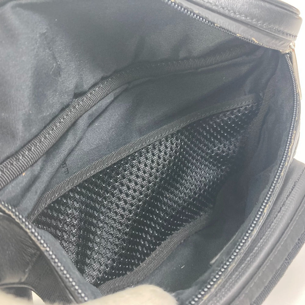 FENDI Sling bag 7VA483 polyamide/leather black Crossbody Shoulder Bag Zucca mesh mens Used