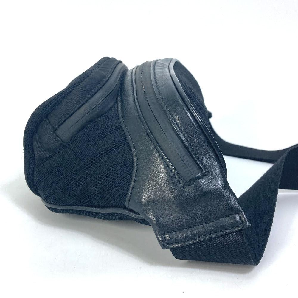 FENDI Sling bag 7VA483 polyamide/leather black Crossbody Shoulder Bag Zucca mesh mens Used