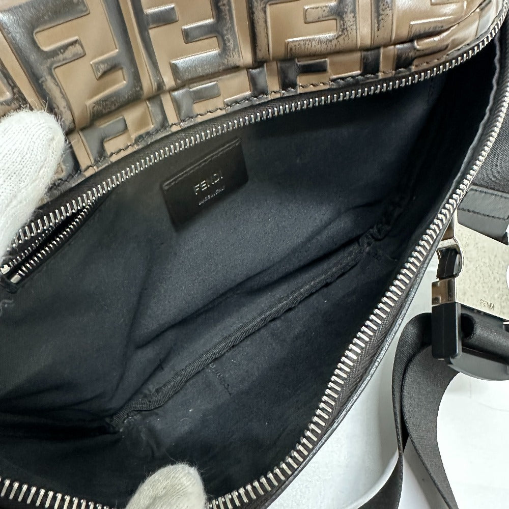 FENDI Sling bag 7VA434 leather Brown Bag Cross Sling Bag Shoulder Bag Zucca mens Used