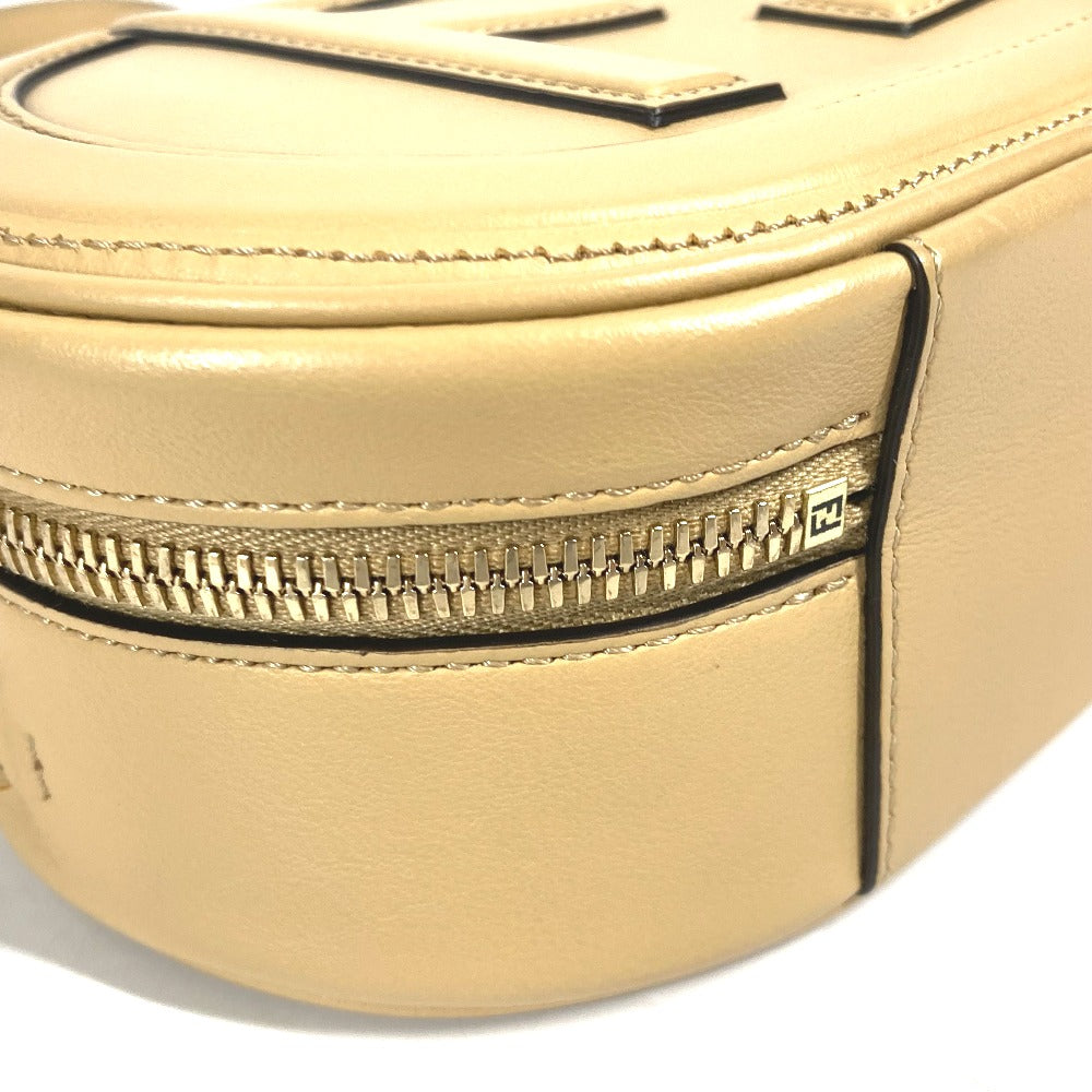 FENDI Shoulder Bag 8BS058 leather beige Pochette Crossbody Camera Case Small Olock