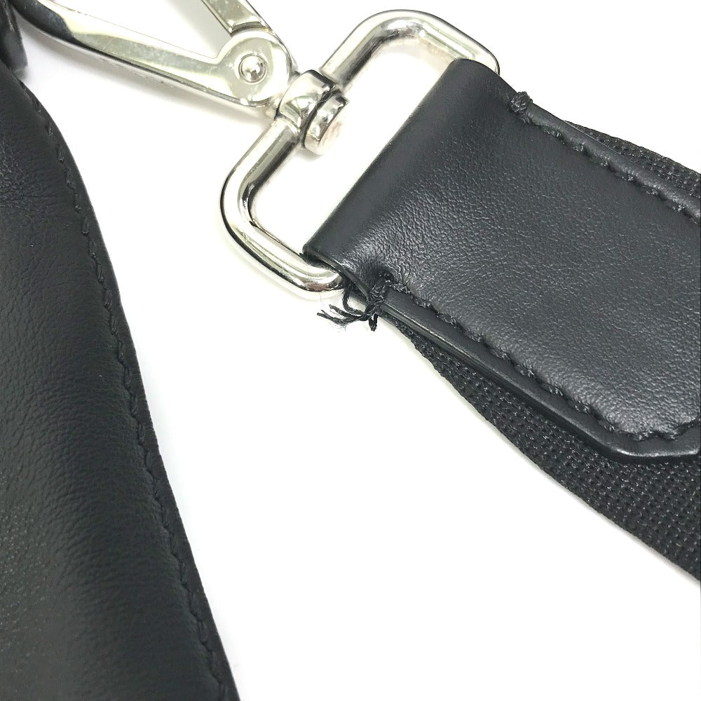 FENDI Shoulder Bag 7VA470 leather black crossbody clutch bag Monster Bugs mens Used